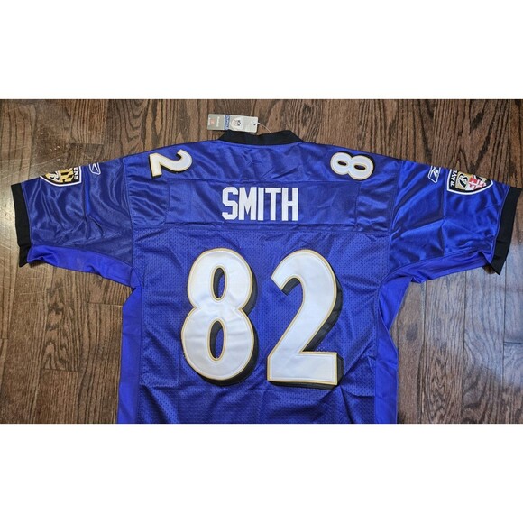 NFL On Field Jersey Torrey Smith #82 Reebok Baltimore Ravens Size 52 Purple NWT - Picture 14 of 14